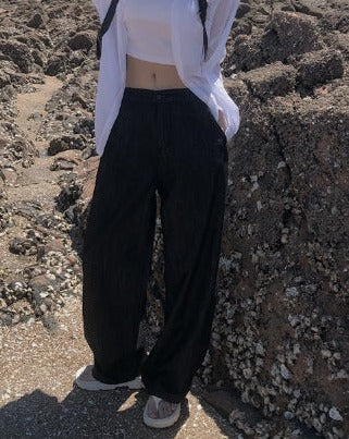 Haji Non-Fade Raw Wide Denim Pants